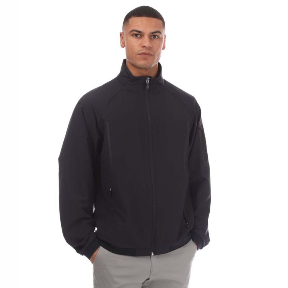 Boss Mens Zipped Athletic Track Jacket / Dark Blue